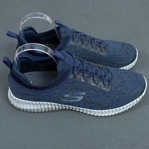 Skechers Mens Elite Flex Hartnell Navy Blue Sneakers Shoes 52642 Size 11
